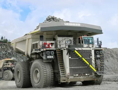 Large leibherr mining truck