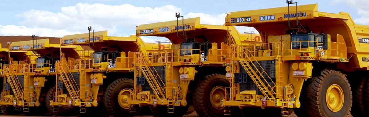 komatsu exhausts mining machinery
