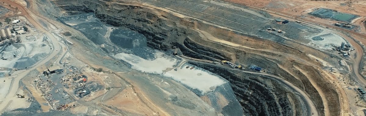 Birdeye view of a mine site