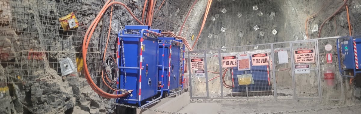 Minetek Power's fan starter installed in underground mine